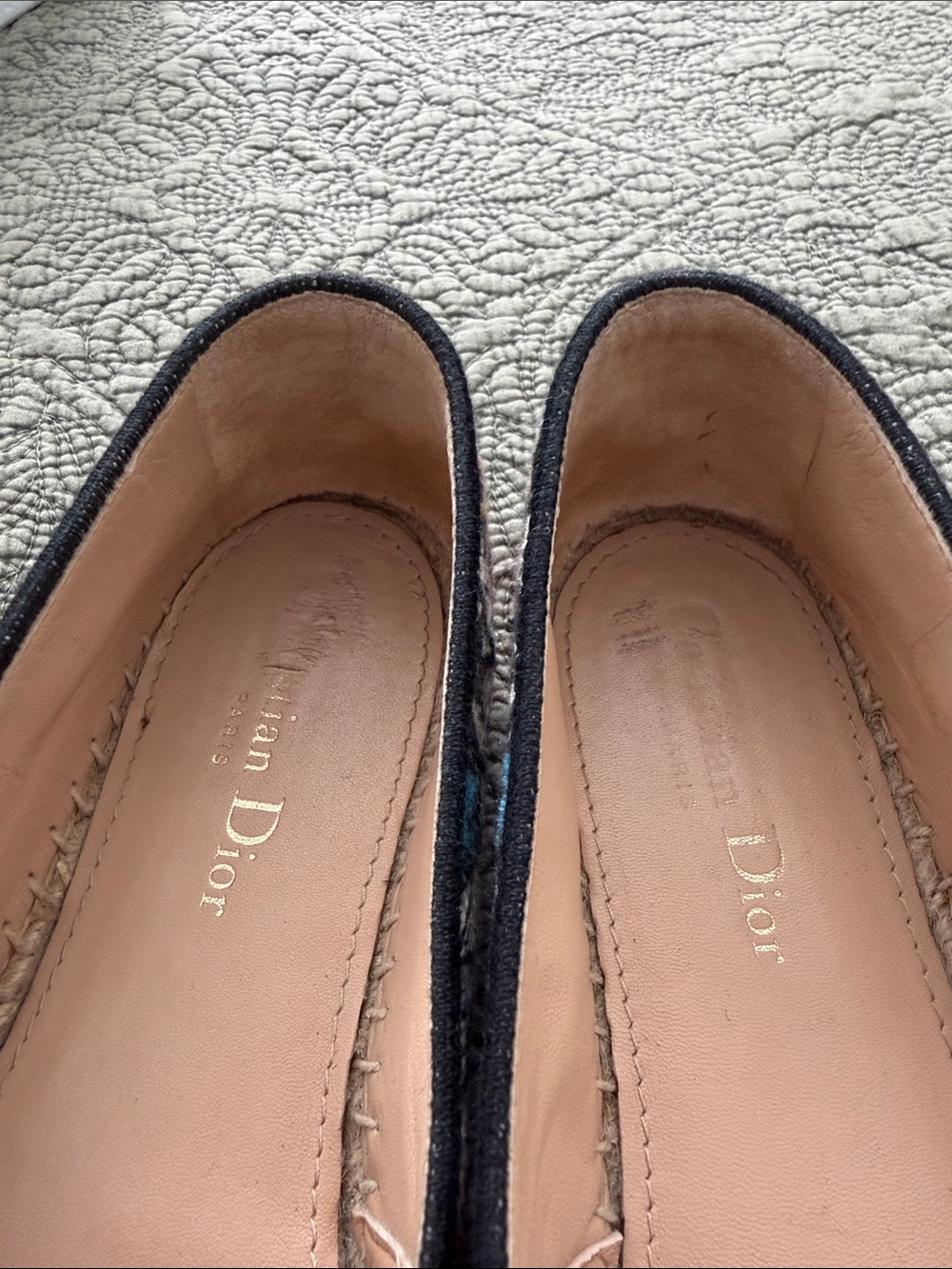 Dior Women's Floral Embroidered Espadrilles in Multicolor Size 39 / 9 US - Picture 6 of 8